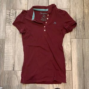 Aeropostale burgundy polo shirt size M